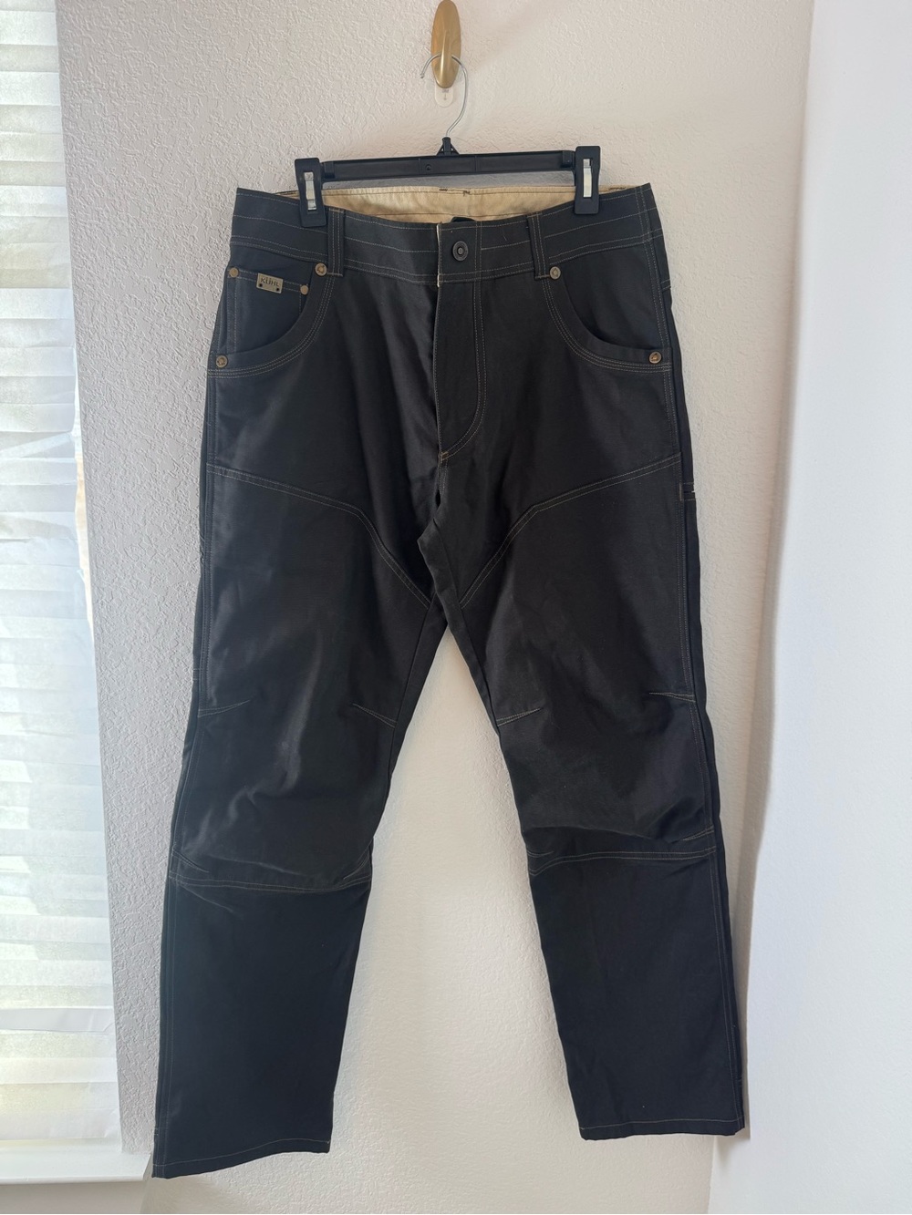 Kuhl Men's Brown Cargo Pants with Reinforced Knees Outdoor Camping 34x32